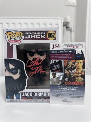 Samurai Jack Armored Funko Pop υπογεγραμμένο από Eva, σαν καινούργιο