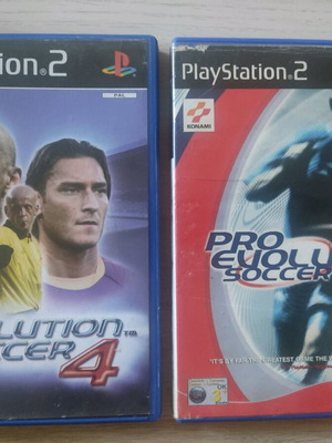 Pro Evolution και Pro Evolution Soccer 4 για PlayStation 2 μεταχειρισμένα χωρίς manual