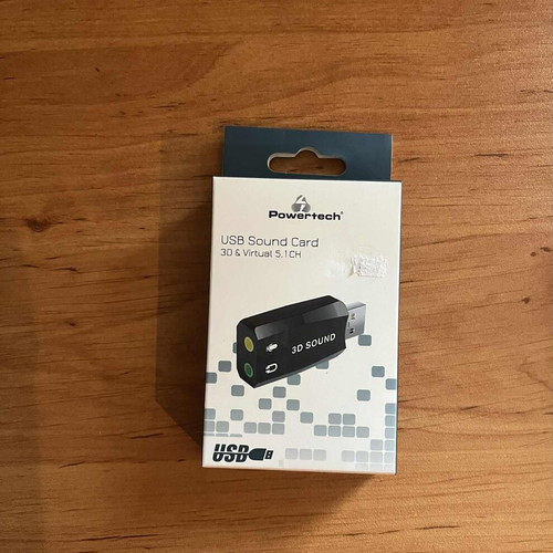 Powertech USB Sound Card 5.1 new with microphone and headphone output