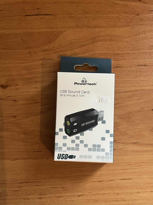 Powertech USB Sound Card 5.1 new with microphone and headphone output