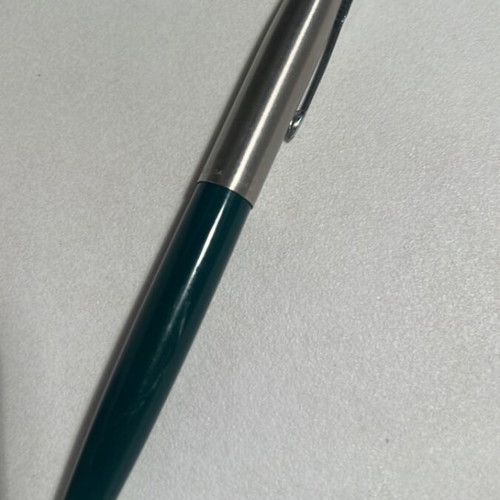 Parker 21 fountain pen used, cypress green, inox cap, silver arrow