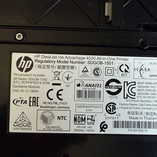 HP DeskJet Ink Advantage 4530 All in One printer like new
