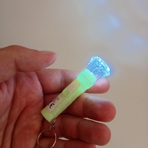 Keychain flashlight used, functional