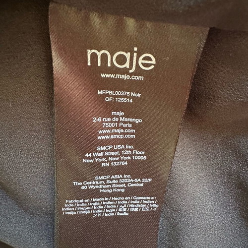 Maje leather jacket new, black, studded details