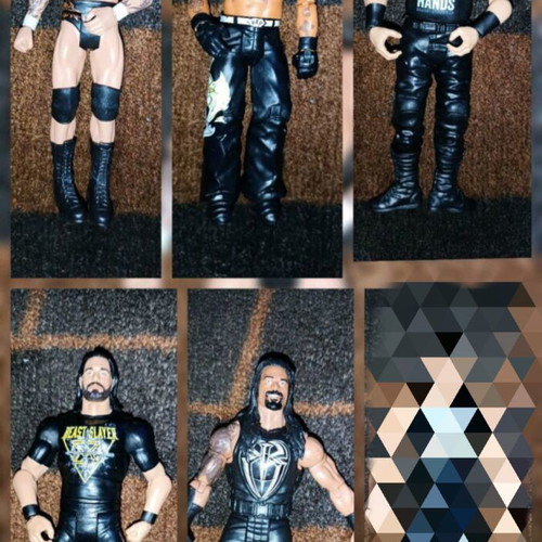 WWE Figures Set of 5 Like New 2016-2019, 15.5-19 cm