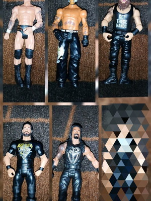 WWE Figures Set of 5 Like New 2016-2019, 15.5-19 cm