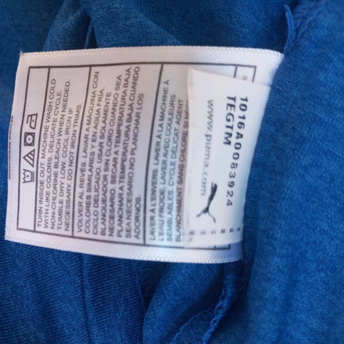 Puma sleeveless sports shirt like new, blue, size S
