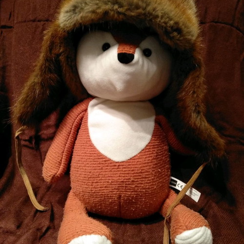 Leather hat with fur size XS like new