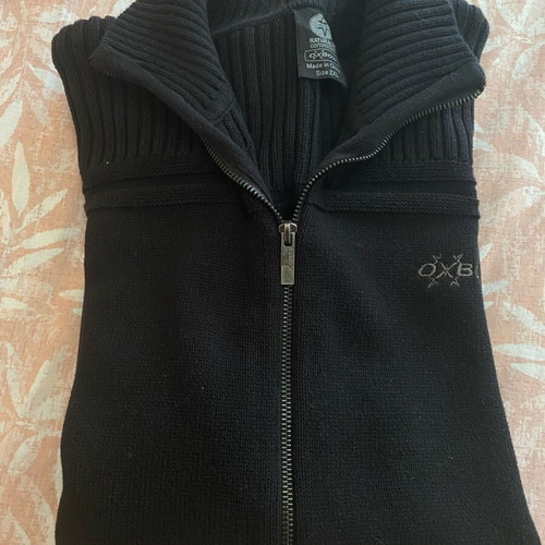 Oxbow Men's Black Cardigan Like New, Narrow Fit Large