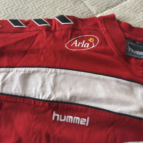 Hummel original vintage shirt like new, white and red, size L