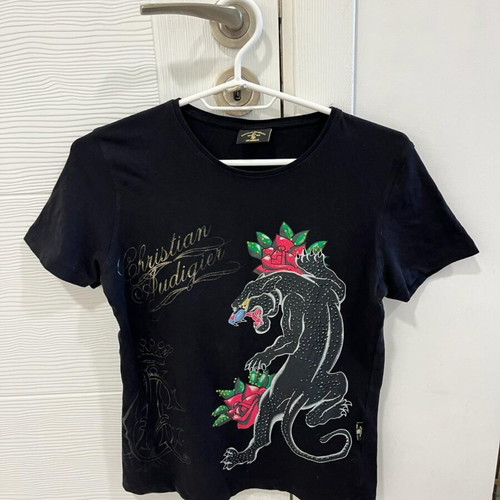 Christian Audigier Black Panther Womens T-shirt like new, size S-M