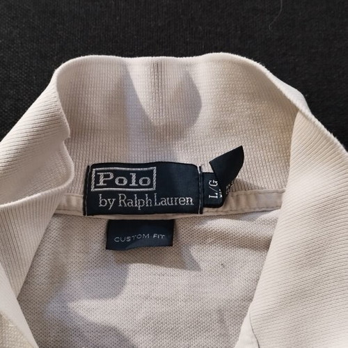 Polo Ralph Lauren shirt with collar like new, size L, white beige