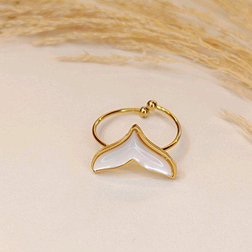 Fish tail set new, stainless steel chain and adjustable ring
