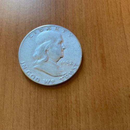 Silver half dollar coin 1952 used