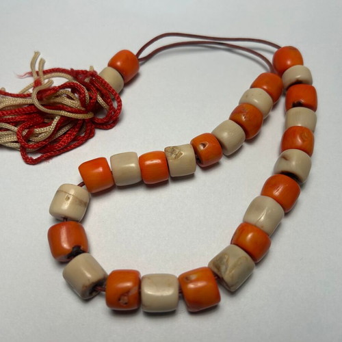 Worry beads made of genuine coral like new