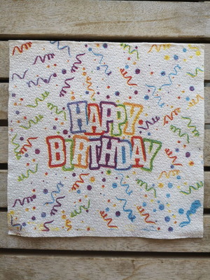 Happy Birthday napkin new