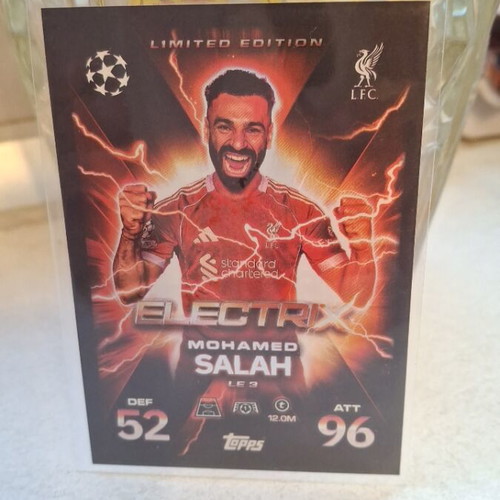Mo Salah Topps Electrix limited edition card
