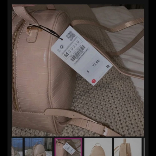 Zara backpack like new, beige