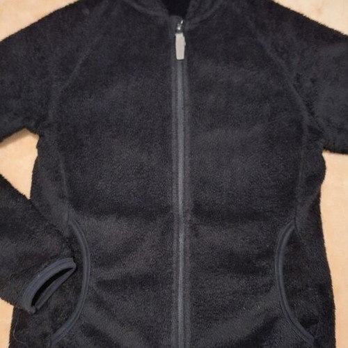 Black Hooded Fleece Thermal Zip-Up Jacket size S like new