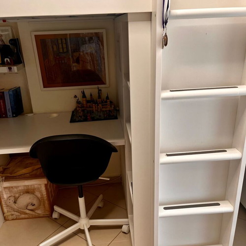 IKEA SMÅSTAD loft bed with desk, drawers and shelves, used