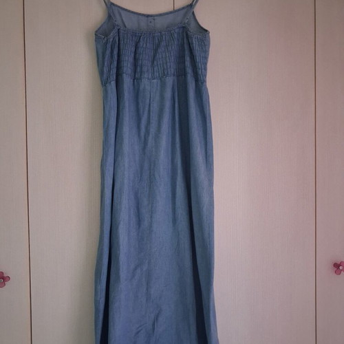 Denim summer dress like new, size L, blue