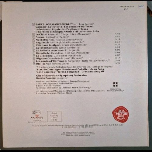 Domingo, Carreras, Caballé Vinyl Record with Aragall, Berganza, Pons used