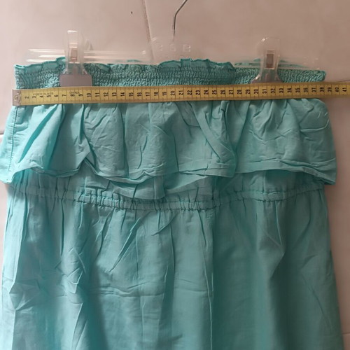Strapless maxi dress like new, medium/large, ombré green shades