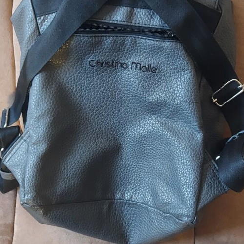 Christina Malle backpack bag used, black and gray