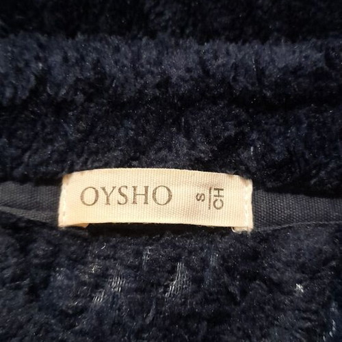 Oysho women's robe used, dark blue, size S, polyester fleece