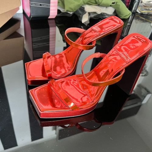 Jeffrey Campbell mules orange vinyl size 41 new