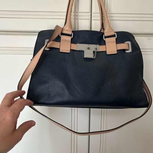 Calvin Klein women's handbag blue genuine leather like new