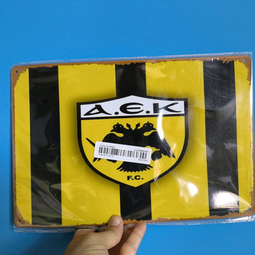 AEK Metal Sign official replica, new, 20.32cm x 30.48cm
