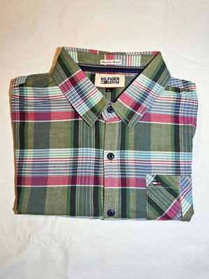Hilfiger Denim men's checked shirt XL, cotton