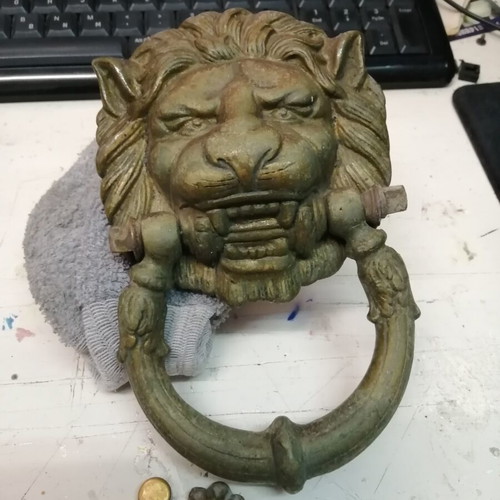 Brass Door Knocker Lion Head like new