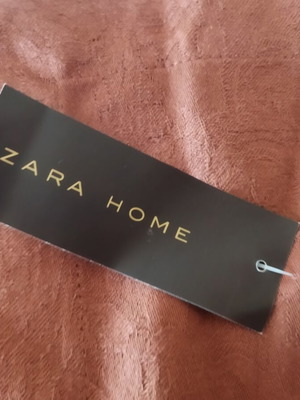Zara Home 100% Cotton Tablecloth new, terracotta floral jacquard 250×170cm