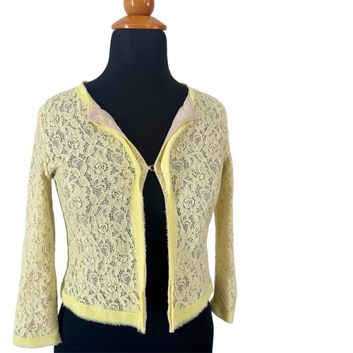 Motivi yellow lace blazer S like new