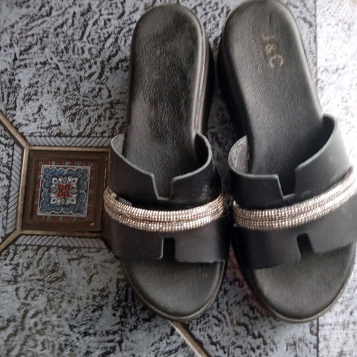 J&C platform black with silver details used, size 37