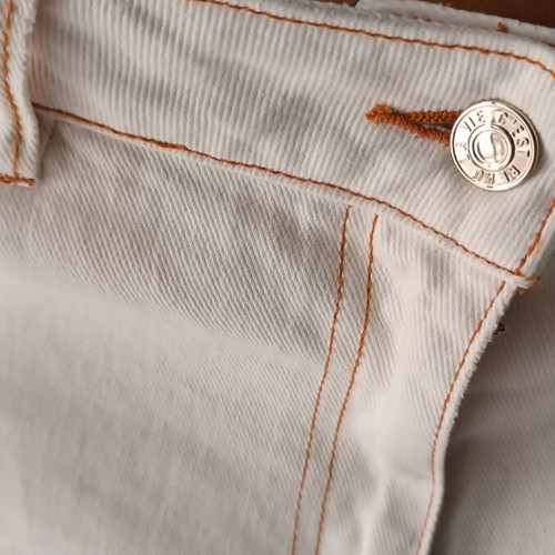 White pants C'est Beau La Vie new, high-waisted, size L