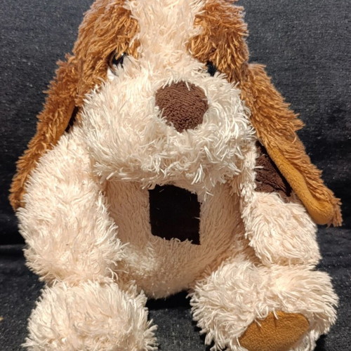 Set of 3 plush toys: dog, bear, and bird