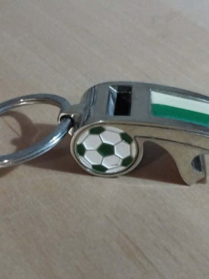 Whistle and bottle opener Panathinaikos keychain used, excellent condition