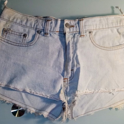 SAXO short shorts used, faded denim, size M