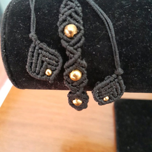 Macrame bracelet black, like new