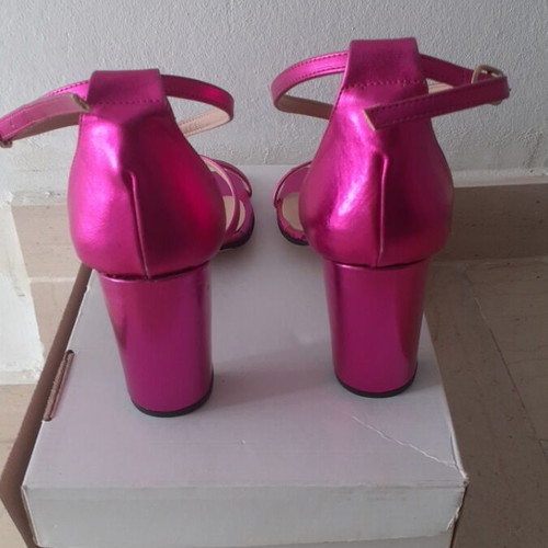 Sedici leather women's sandals new, size 41, fuchsia