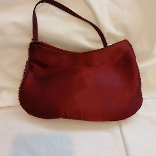 Lei di Lancetti vintage evening shoulder bag, burgundy with sequins