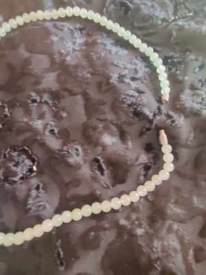 Necklace with green aventurine beads, semi-precious stone