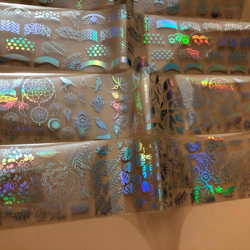 Aurora Glass holographic nail stickers pack of 5 new