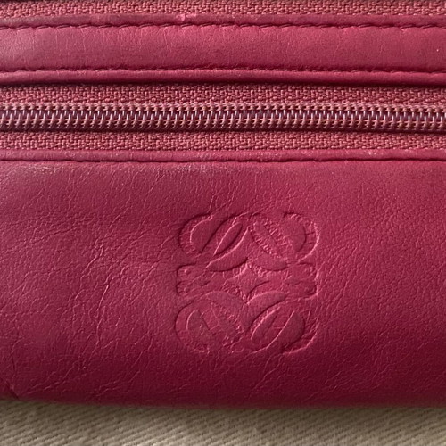 Loewe vintage leather coin purse nappa leather, fuchsia
