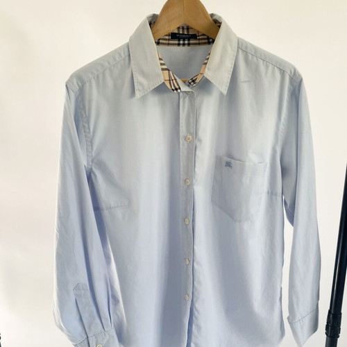 Burberry classic women's baby blue shirt used, size XL