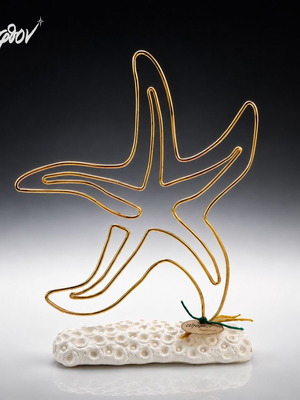 Starfish handmade table decoration new, aluminum and clay