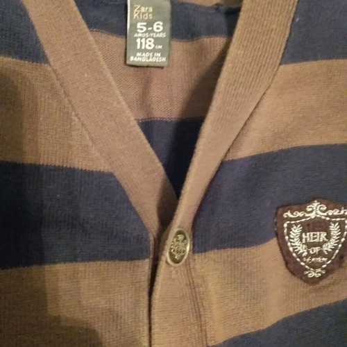 Cardigans used, pack of 2, brown and green, size 128 cm